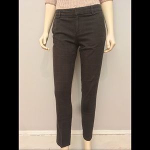 GAP dark brown, subtle plaid, trousers